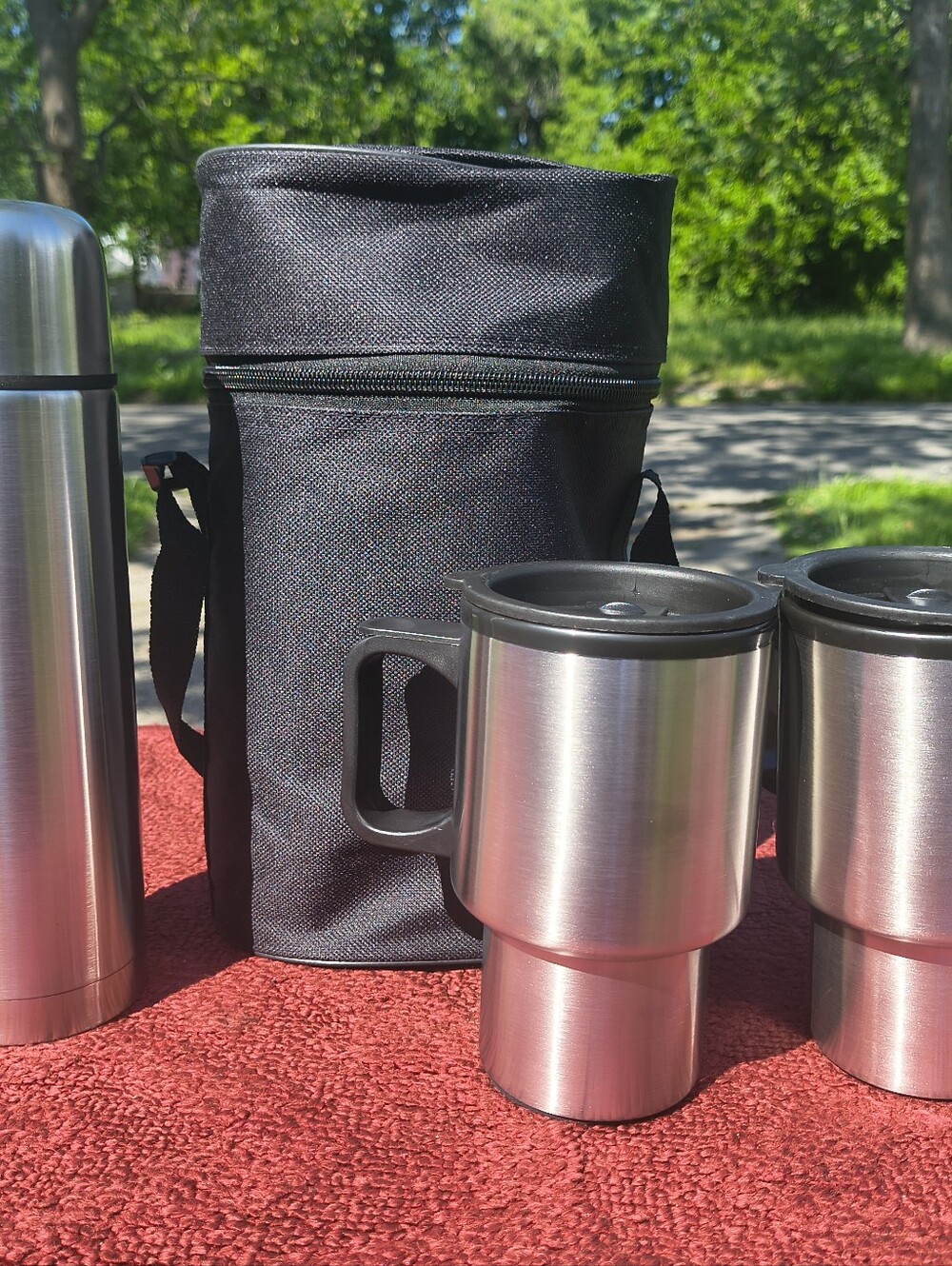 Pacifica Stainless Steel Travel Mug Tumbler Cup with Lid Car Cup Holder Friendly